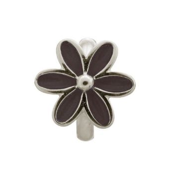 Endless Jewelry Charm Black Enamel Flower Silver 41155-4