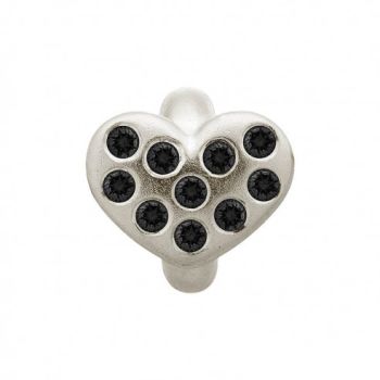 Endless Jewelry Charm Black Heart of Love Silver 41450-2