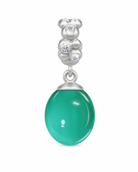 Endless Jewelry Charm Emerald Ocean Drop Silver 43531-5